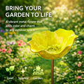 Colorful Metal Flower Stake for Garden – Bird, Bee & Butterfly Pollinator Decor