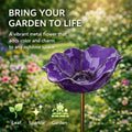 Colorful Metal Flower Stake for Garden – Bird, Bee & Butterfly Pollinator Decor