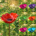 Colorful Metal Flower Stake for Garden – Bird, Bee & Butterfly Pollinator Decor