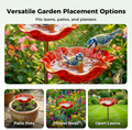 Colorful Metal Flower Stake for Garden – Bird, Bee & Butterfly Pollinator Decor