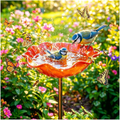 Colorful Metal Flower Stake for Garden – Bird, Bee & Butterfly Pollinator Decor