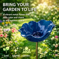 Colorful Metal Flower Stake for Garden – Bird, Bee & Butterfly Pollinator Decor