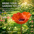 Colorful Metal Flower Stake for Garden – Bird, Bee & Butterfly Pollinator Decor