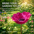 Colorful Metal Flower Stake for Garden – Bird, Bee & Butterfly Pollinator Decor